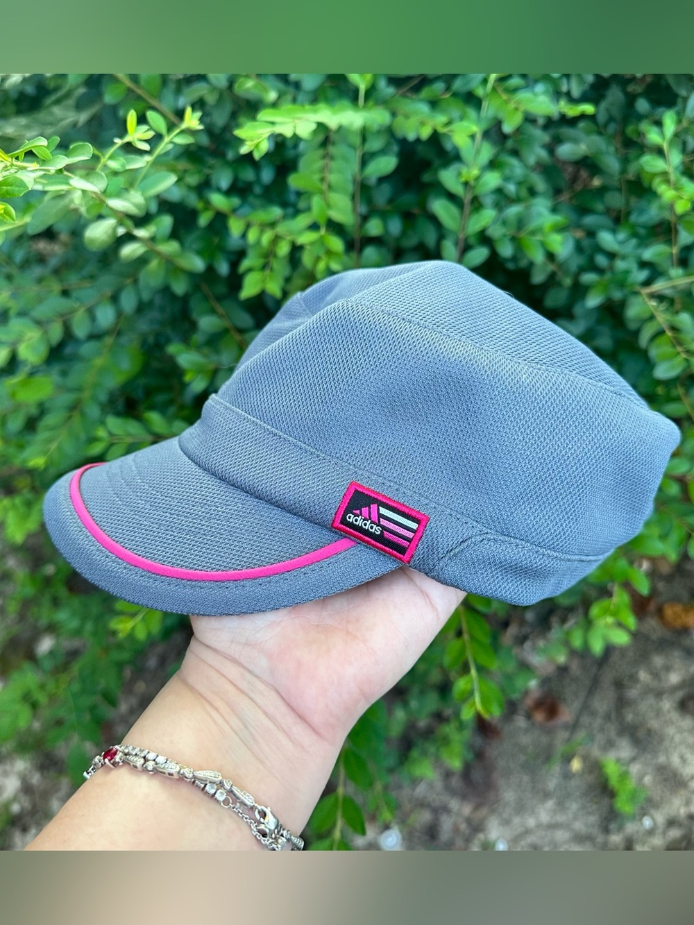 adidas Woman’s Gray and Pink Athletic Cap